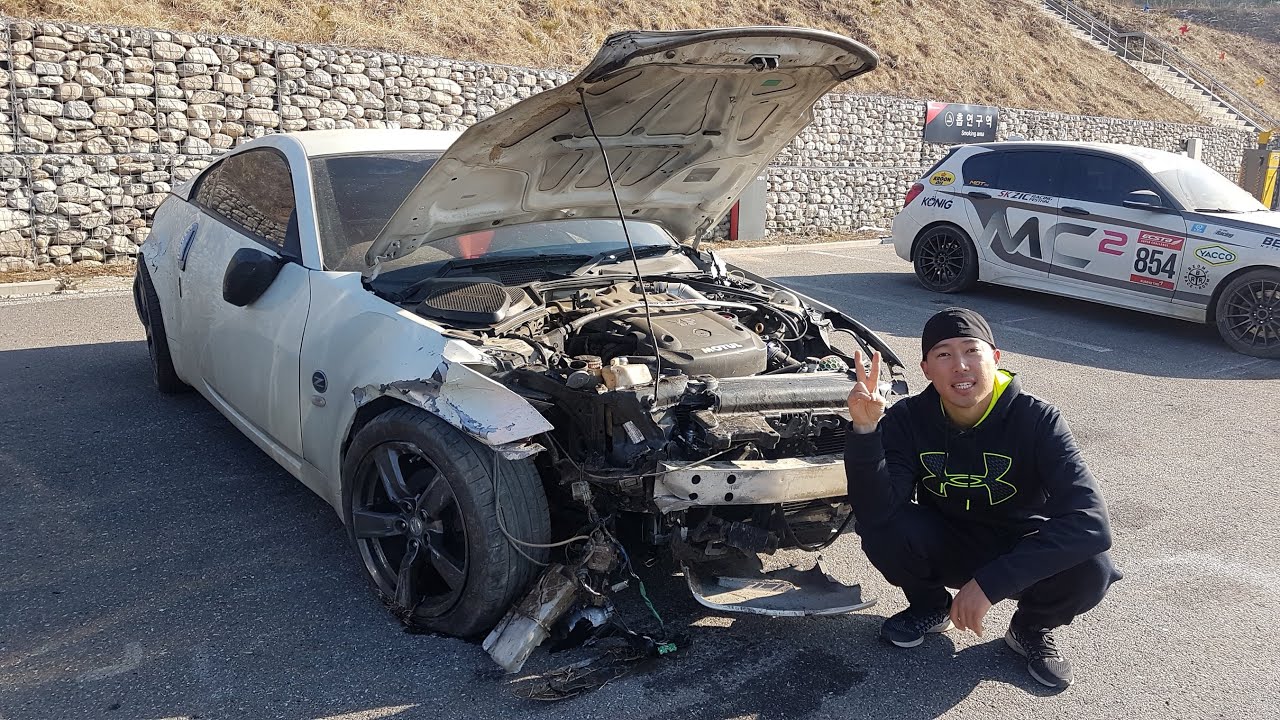 NISSAN 350z 인제스피디움에서 본격 폐차! 서킷 스포츠주행은 겸손하게!