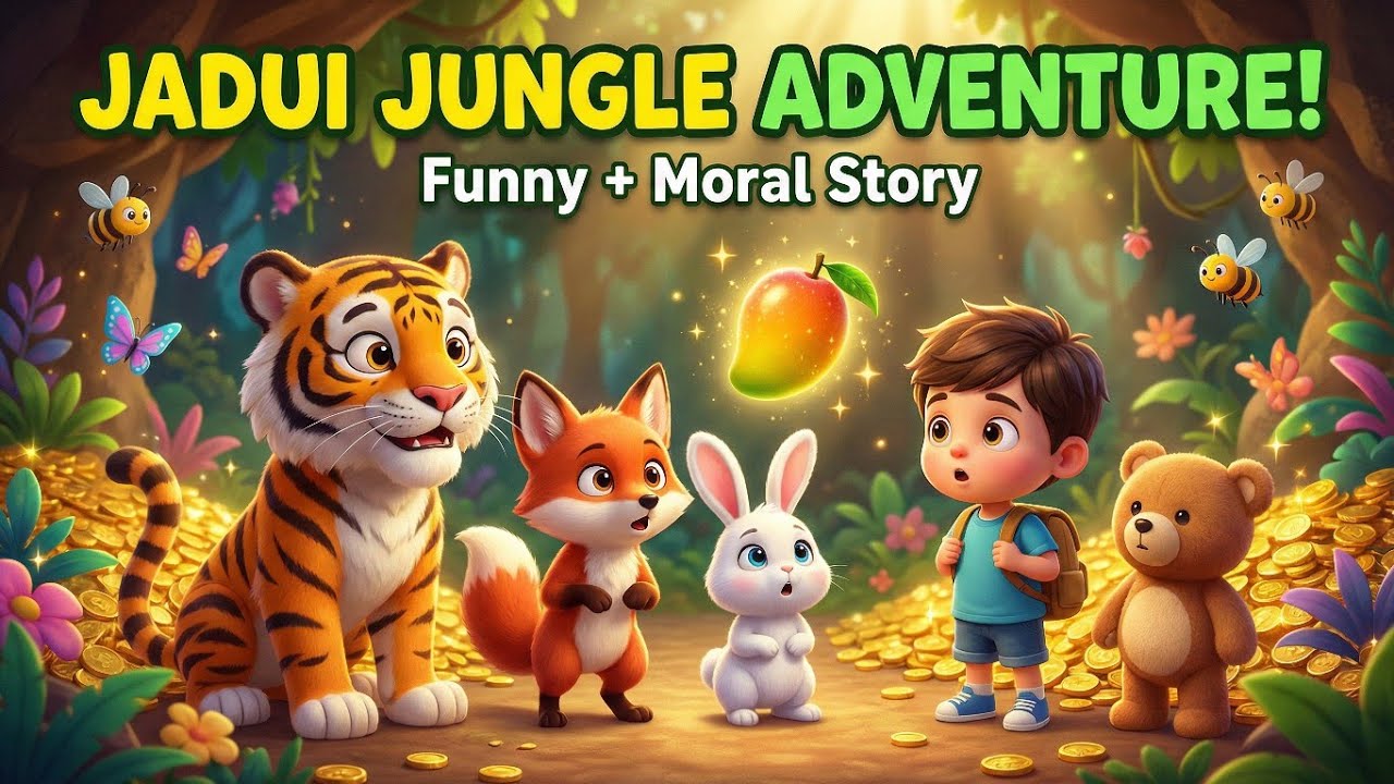 Jadui Jungle Adventure 😱 | Magic Mango Story 🥭🐯🦊 | Funny + Moral Kids Story (Hindi
