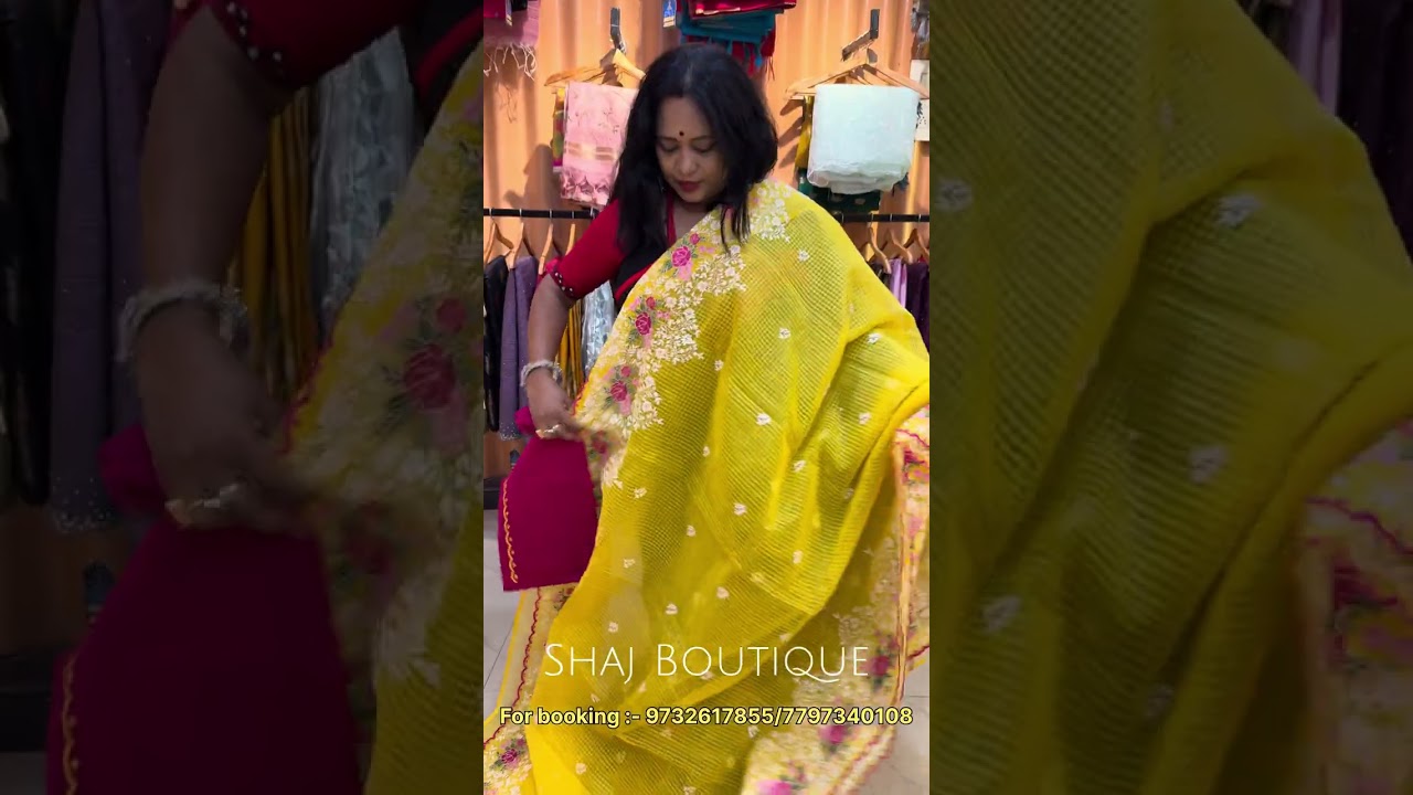 Shaj Boutique Resham Check Saree Special