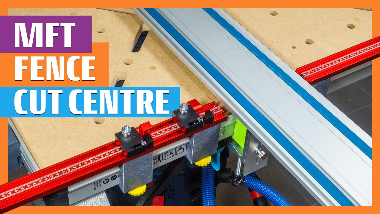 Small Cut Centre from an MFT table and Guide Rail Hinge using Extension Track Saw Benchdog