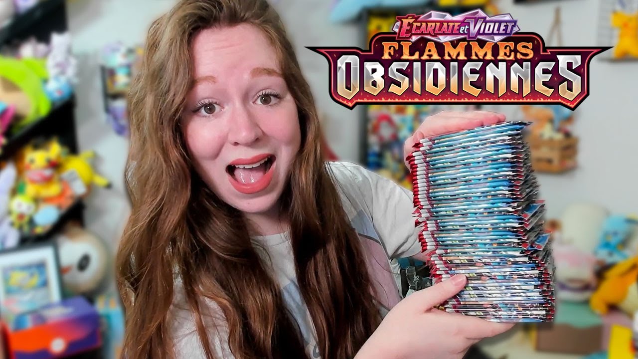 INCROYABLE GOLD ! Ouverture de 50 boosters Pok&eacute;mon EV3 Flammes Obsidiennes !