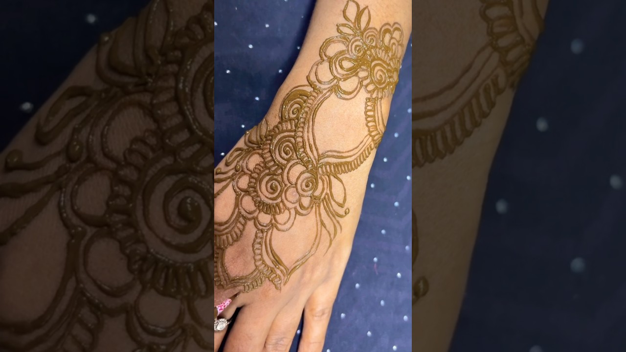 Part-2 simple and east dubai design tutorial #easymehenditutorial #hennatattoodesign #henna #views