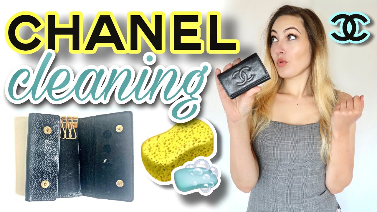 Cleaning my Chanel Caviar Leather key holder