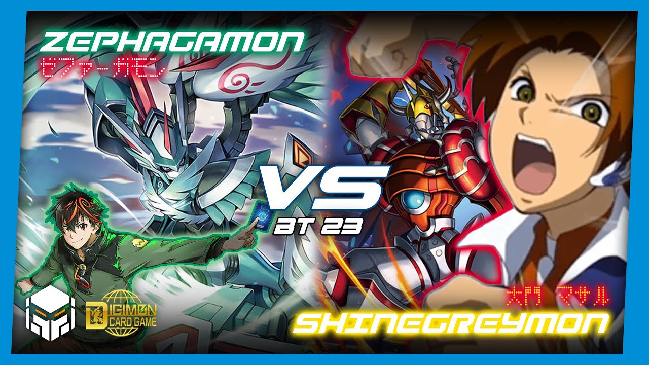 Zephagamon vs Shinegreymon [Digimon Card Game & TCG BT23]