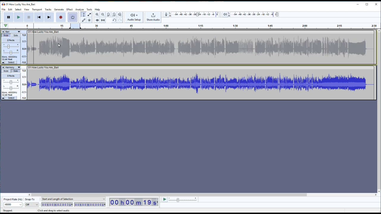 Using Audacity to Learn Barbershop Music 2022