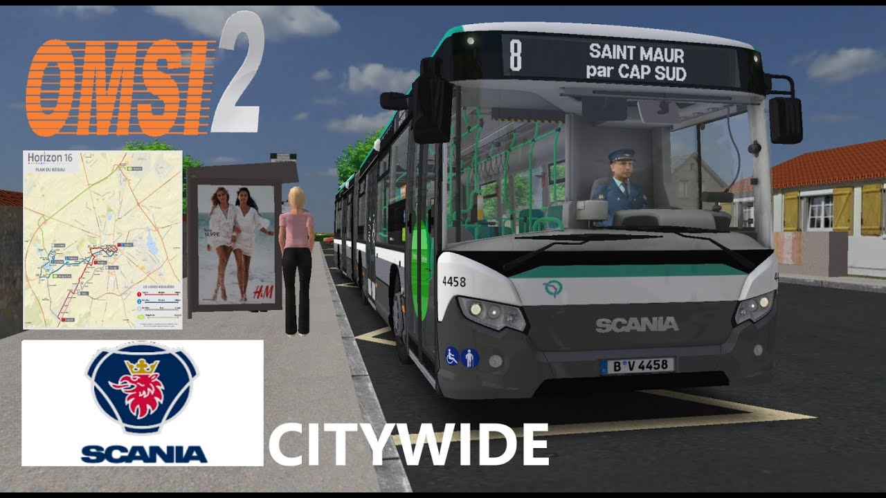 OMSI 2/ HORIZON 16 / Ligne 8B  Notz - Saint- Maur / Bus Scania Citywide - RATP