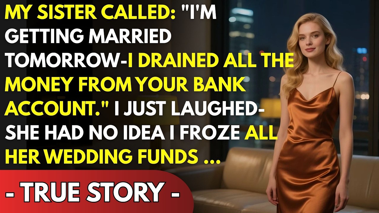 MY SISTER CALLED  ‘I’M GETTING MARRIED TOMORROW—I DRAINED YOUR BANK ’ SO I FROZE HER WEDDING FUNDS