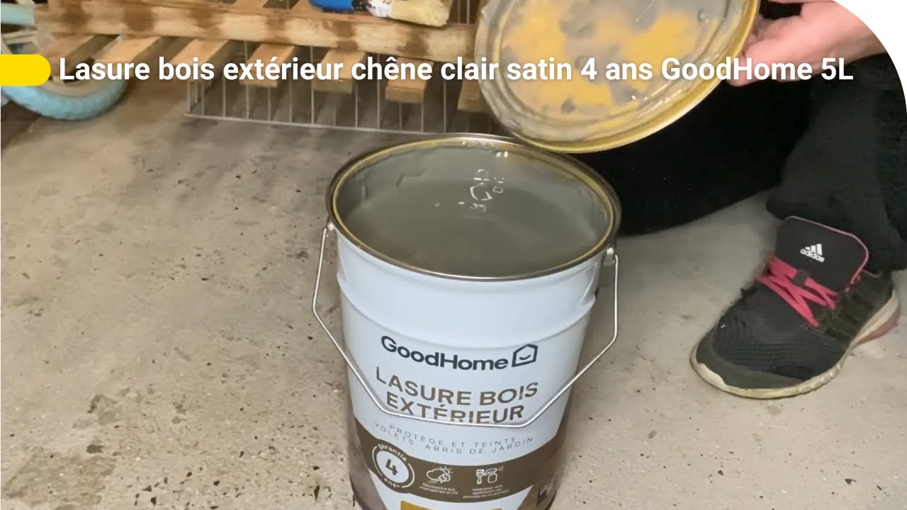 Avis Consommateur : Lasure bois extérieur chêne clair satin 4 ans GoodHome | Castorama