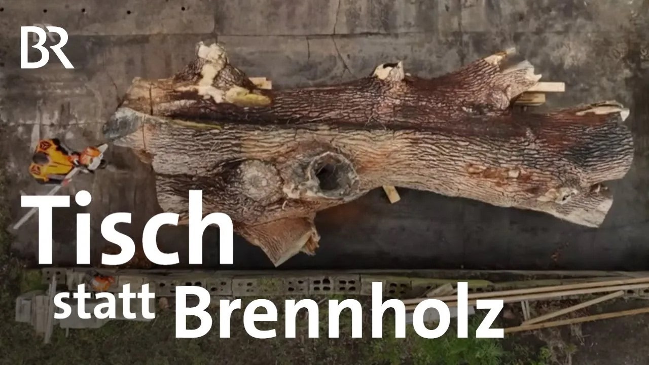 Tisch aus Eiche und Epoxidharz: Jonas Nähr veredelt Holz | Zwischen Spessart und Karwendel | BR