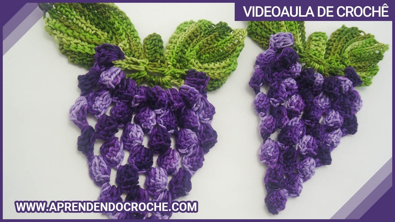 Motivo Cacho de Uvas em Crochê - Aprendendo Crochê
