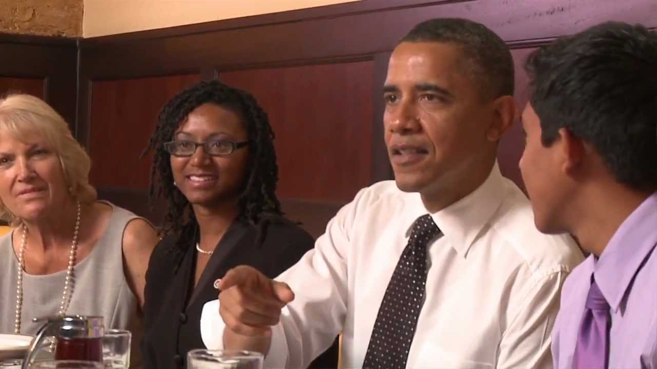 Obama 2012: 2011 Summer Organizers have lunch with President Barack Obama
