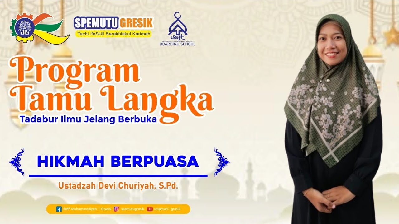 Hikmah Berpuasa || Ust. Devi Churriyah, S.Pd. || SMP Muhammadiyah 1 Gresik
