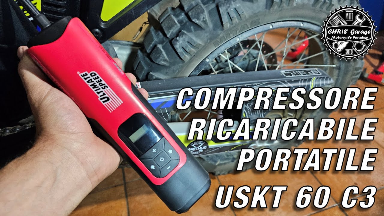 Compressore Portatile Per MOTO ed altro ULTIMATE SPEED USKT 60 C3
