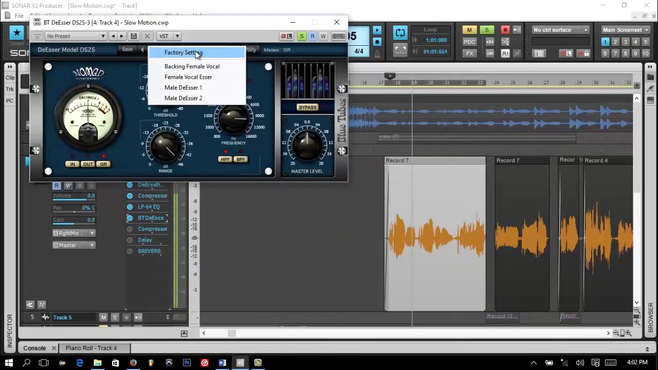 Vocal Mastering Tutorial (Sonar X3) - Dj Tasla [Slow Motion]