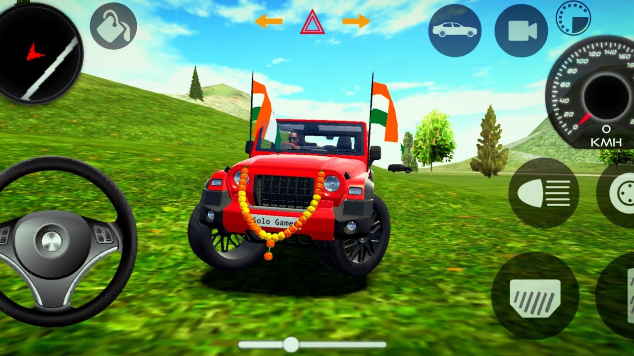 Modified Mahindra Thar 😈Games || Indian Red Thar (Gaadi Wala Games)🚘 || Solo Gaming 🎮 - #2026