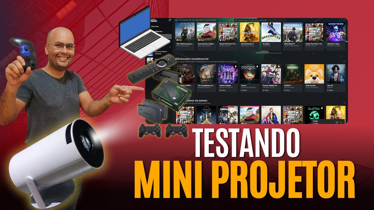 Projetor HY300: review e teste com Fire TV, Notebook e Gamestick