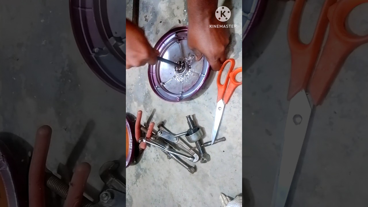 How to open ceiling fan bearing at home without puller.#fanrepair.