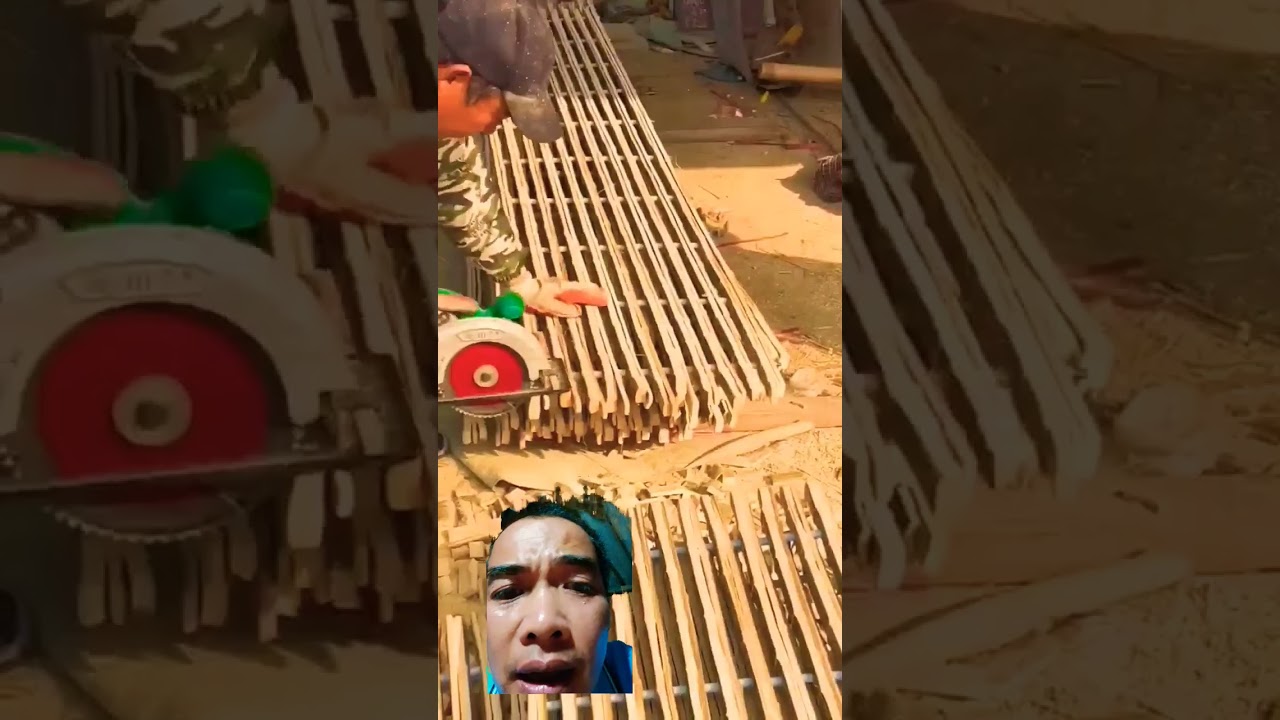 Farmers make goat barn floors out of bamboo #farm #bamboo