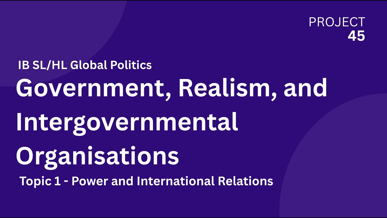 Government, Realism & Intergovernmental Organizations - IB HL/SL Global Politics 2025