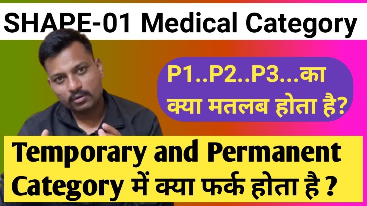 SHAPE-01 P1, P2, P3 kya hota hai &hellip; ARMY medical category