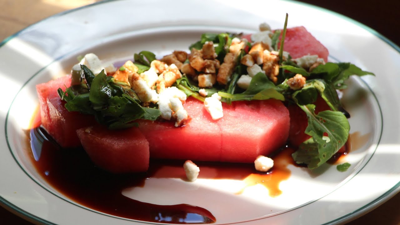 Watermelon Feta Arugula Salad Recipe - GardenFork