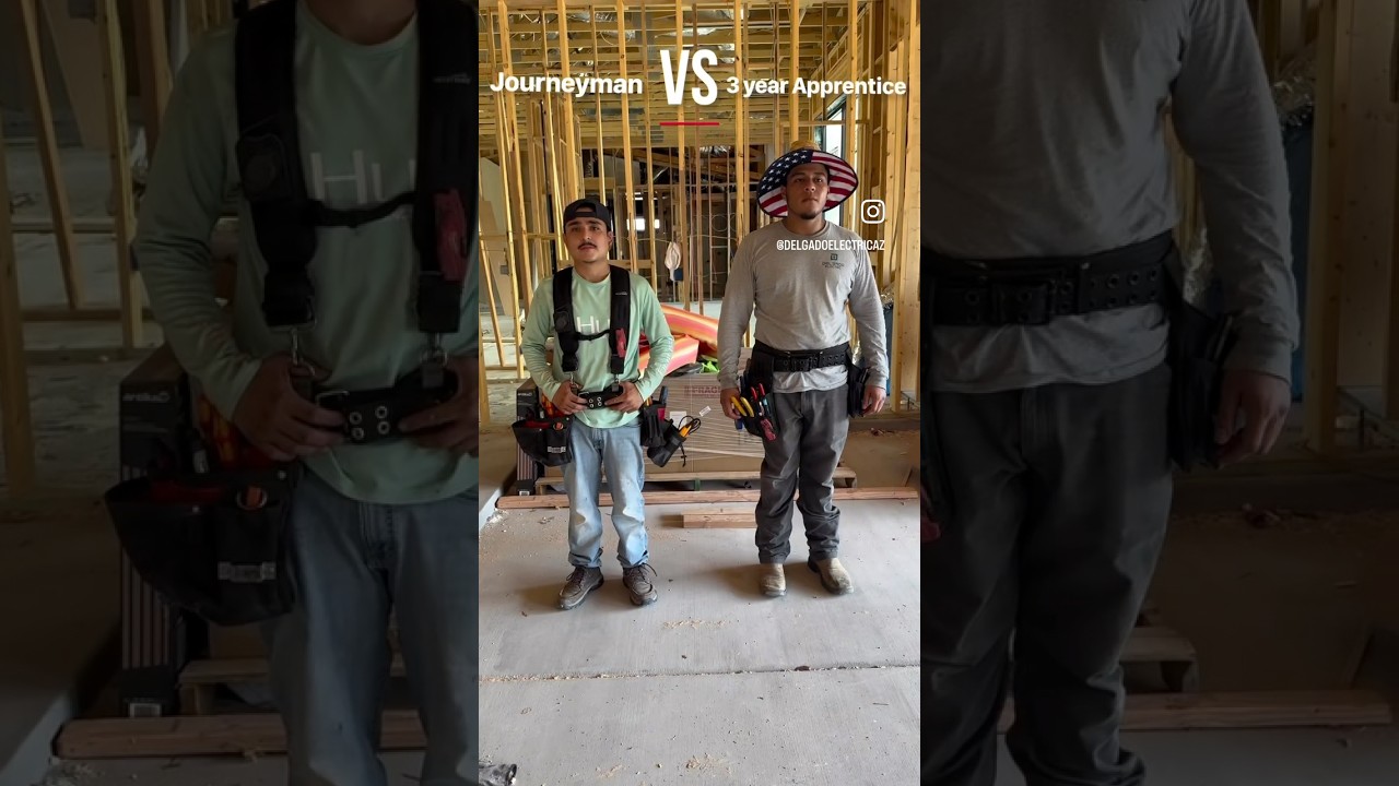 J-Man VS Apprentice  #construction #electrician #tools #electrical #edc #fyp #kleintools #milwaukee