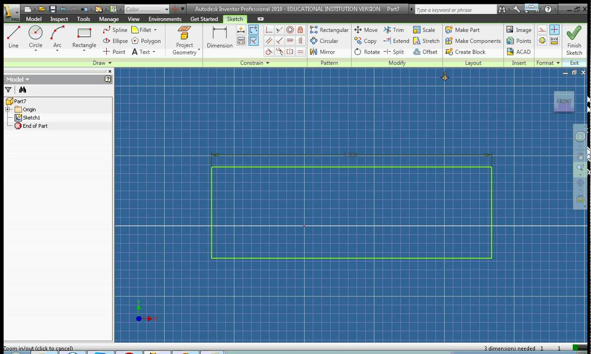 Autodesk Inventor 2010: Lesson 1: Creating and saving a basic ipt part file