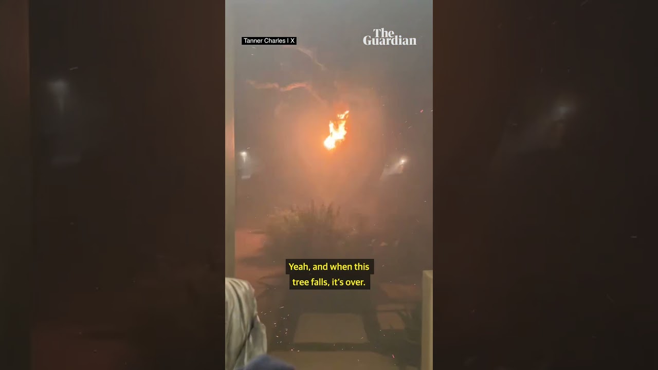 The moment California residents flee a home as wildfires spread