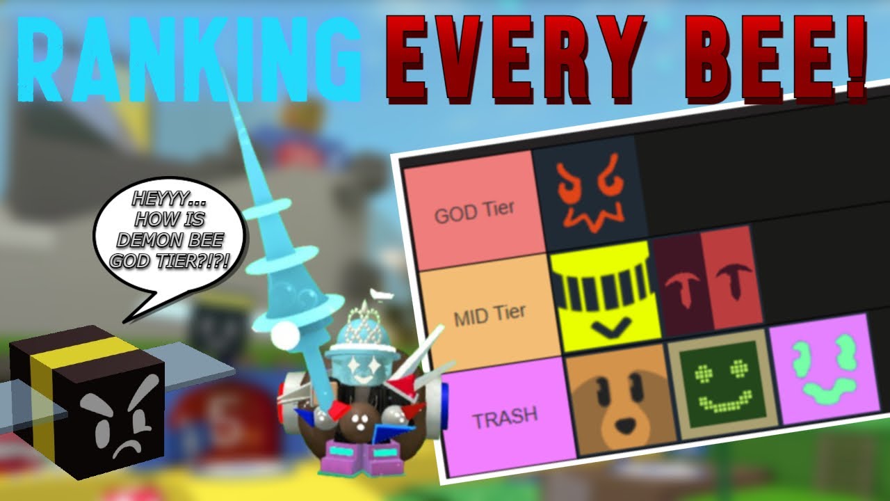 Tier Ranking EVERY BEE In Bee Swarm Simulator!