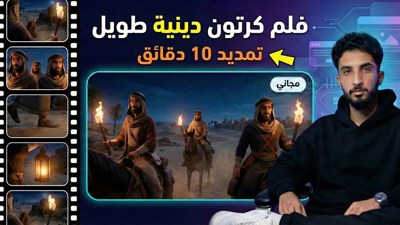 قصص دينية كرتون 3D بالذكاء الاصطناعي | حوّل القصة لفيديو طويل 10 دقائق !
