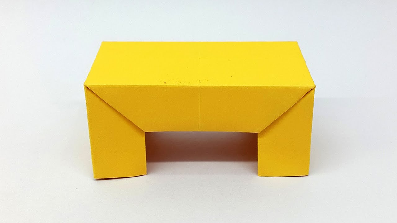 How To Make a Paper Table - Easy Origami Table (Paper Furniture) Making Tutorial