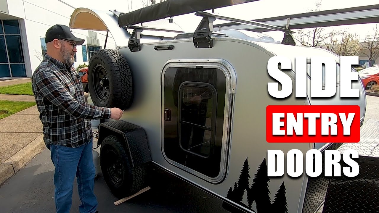 Aero Teardrops | Side Entry Doors on the Steel Model