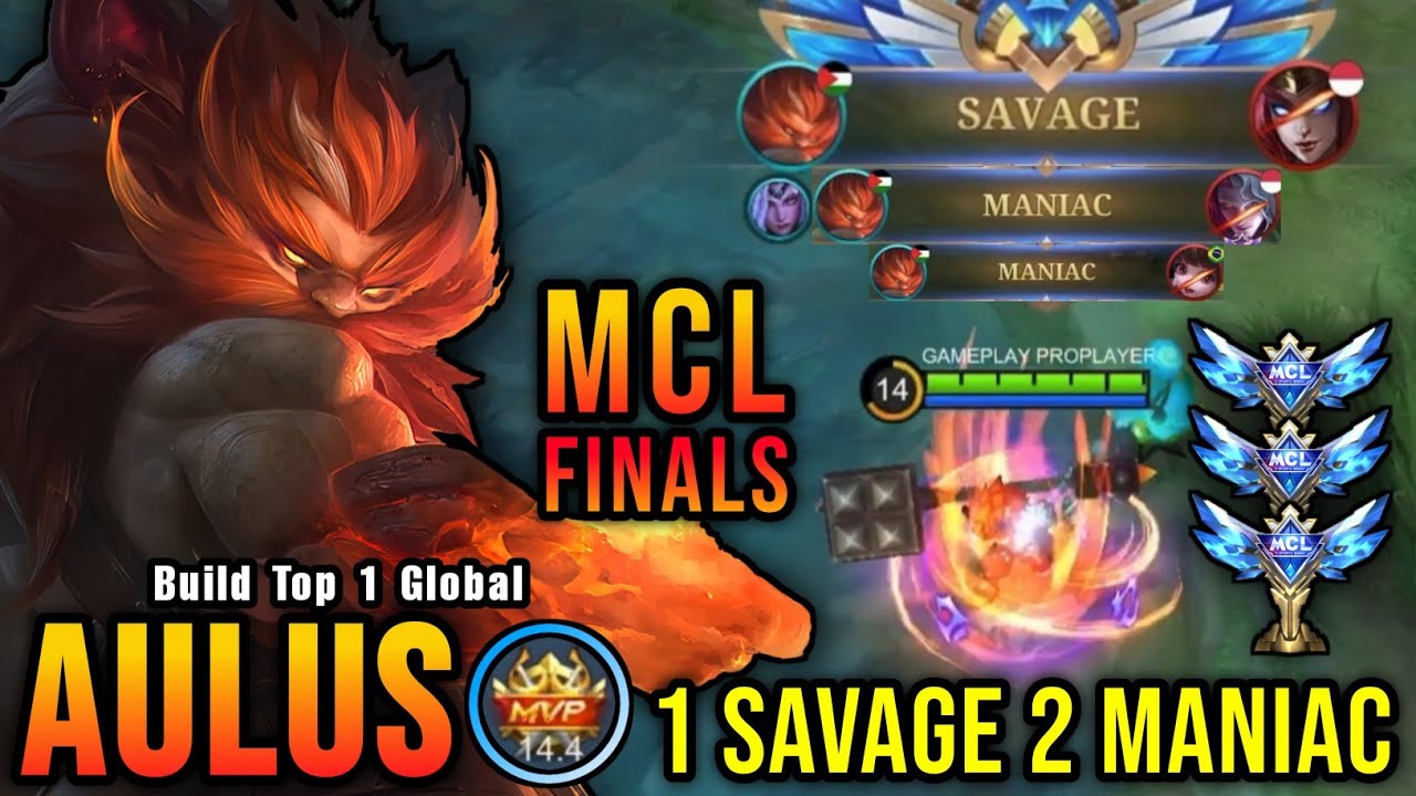 1x SAVAGE 2x MANIAC!! 21 Kills Aulus MCL Finals Gameplay!! - Build Top 1 Global Aulus ~ MLBB