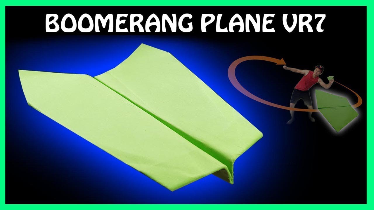C&aacute;ch gấp m&aacute;y bay boomerang ver 7 | как сделать бумажный самолетик бумеранг