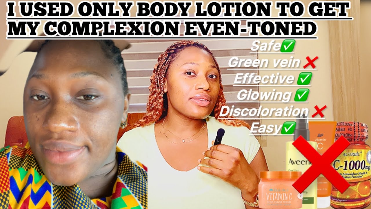 HOW TO LIGHTEN YOUR SKIN TONE USING ONLY BODY LOTION FOR AN EVEN,YOUTHFUL & RADIANT SKIN #skincare