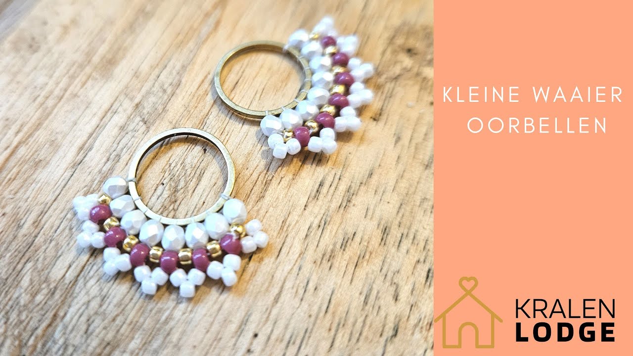 Kleine waaier oorbellen maken tutorial