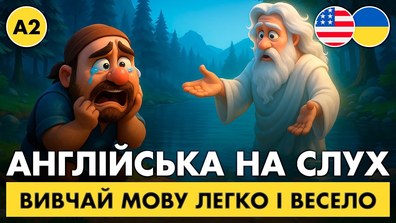 Почни РОЗУМІТИ англійську рівня А2 || Слухай, повторюй, запам'ятовуй || 🪓 The Honest Woodcutter