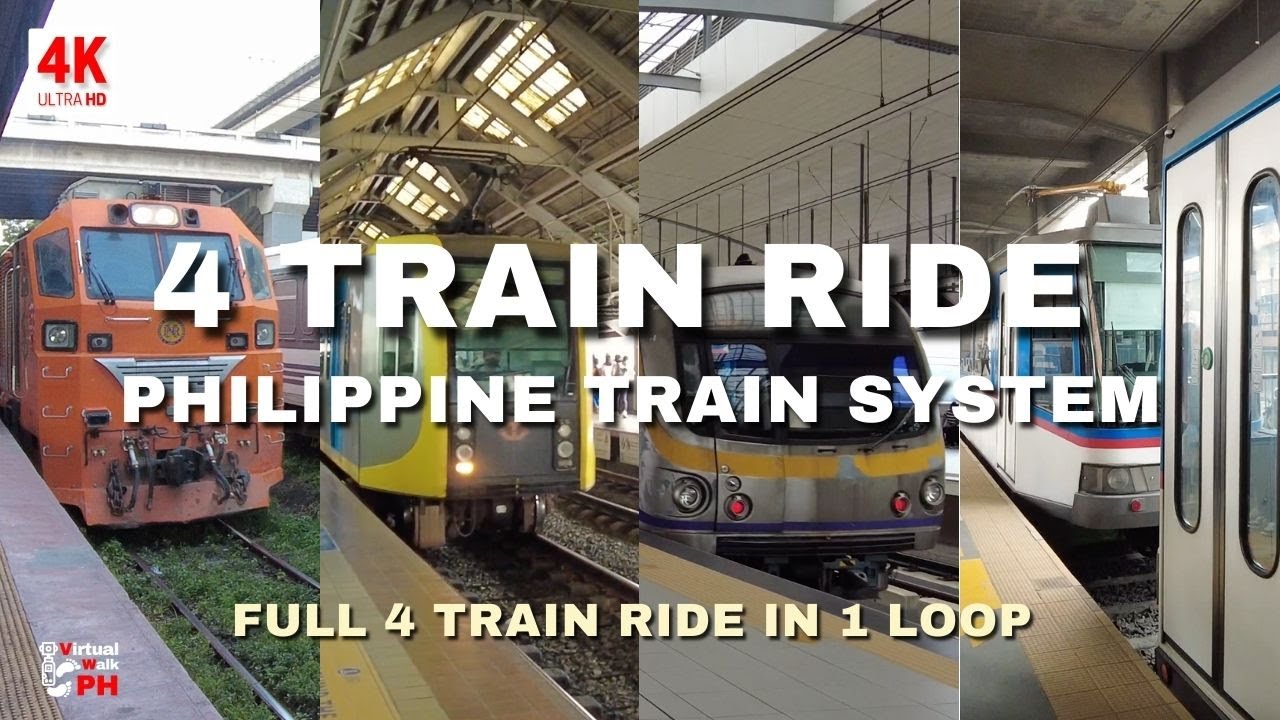 Riding All 4 Trains in 1 Loop | Train Ride in Philippines | PNR - LRT1 - LRT2 - MRT3