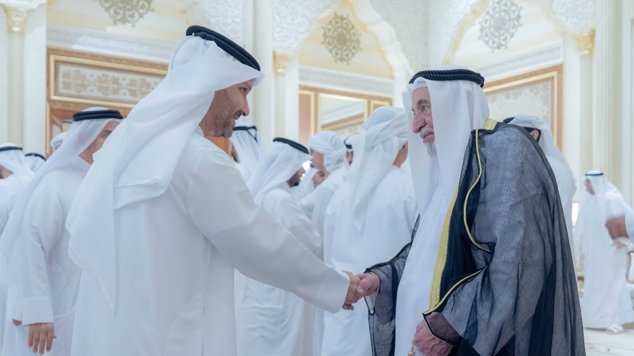 صاحب السمو حاكم الشارقة يستقبل المهنئين بشهر رمضان المبارك في قصر البديع العامر