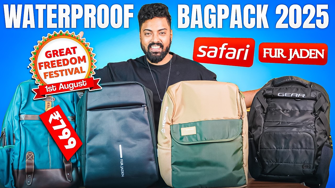 10 WATERPROOF Bags for College & Office Under ₹1000 in India (2025 Guide) | Amazon freedom sale