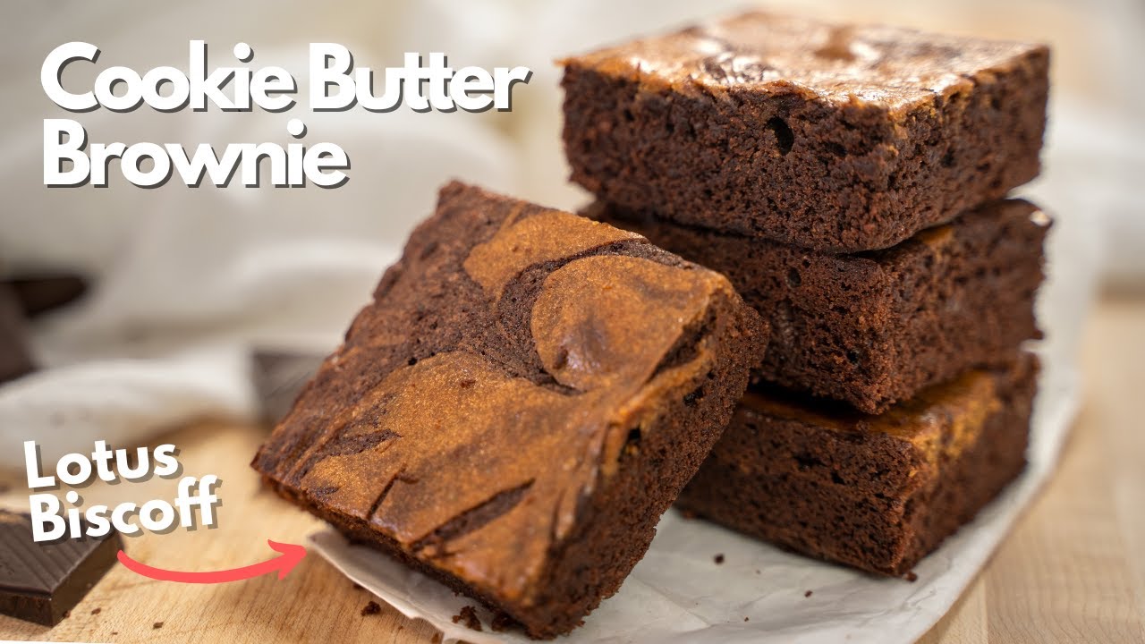 EASY Cookie Butter Brownies Recipe