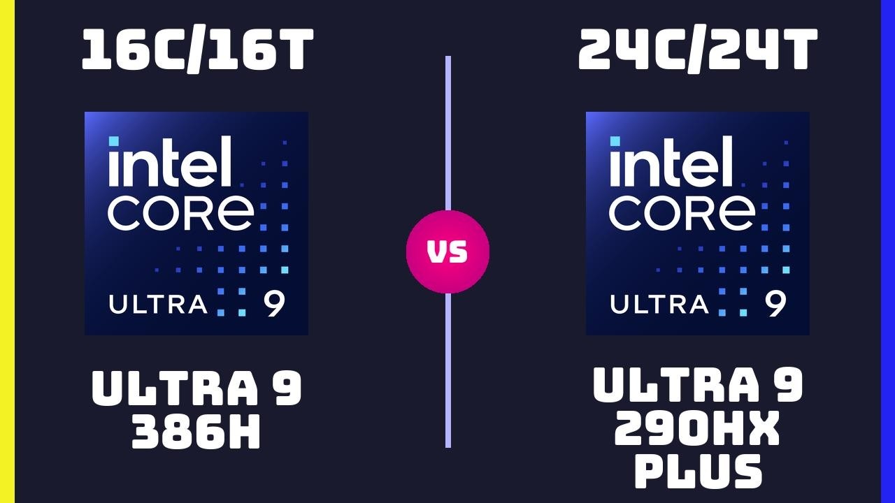 Intel Core Ultra 9 386H vs Intel Core Ultra 9 290HX Plus &ndash; CPU Comparison