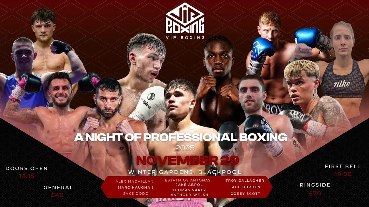 Live Championship boxing from Blackpool's Winter Gardens (29.11.25)