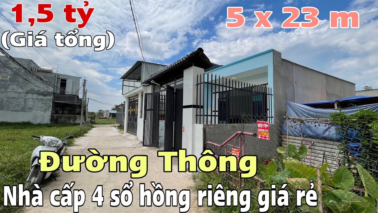 T28 - Nhà cấp 4 Sổ hồng riêng giá rẻ , Đường Thông Dt 5x23 , ấp Giồng Lớn Mỹ Hạnh Tây Ninh 1,5 tỷ 