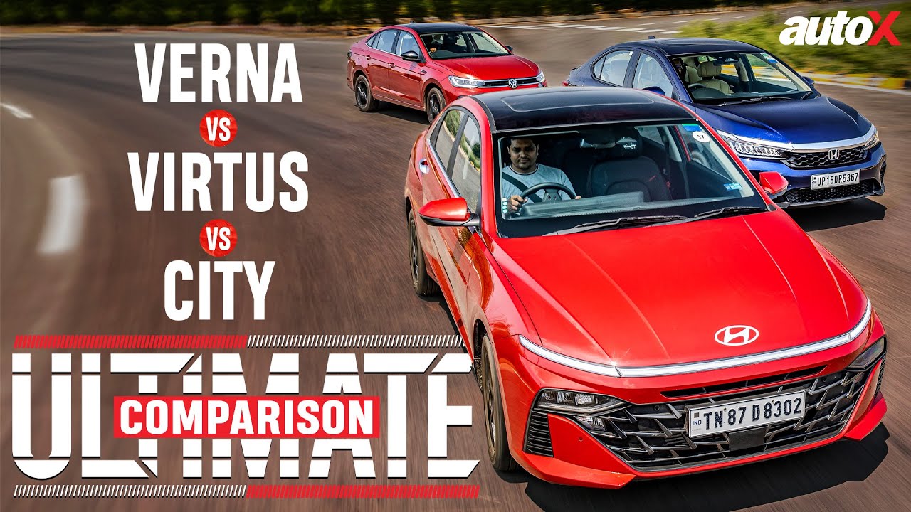 2023 Hyundai Verna vs Volkswagen Virtus vs Honda City | The ULTIMATE Comparison Review | autoX