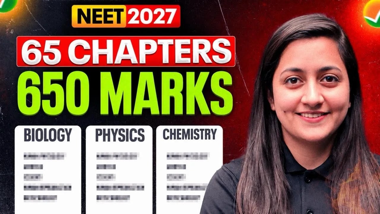 🚨NEET 2027:Do these 65 Chapters First!🔥| Physics,Chemistry,Biology