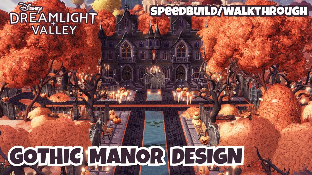 GOTHIC MANOR DESIGN IN STORYBOOK VALE | Disney Dreamlight Valley | Premium Moonstone Bundle Build