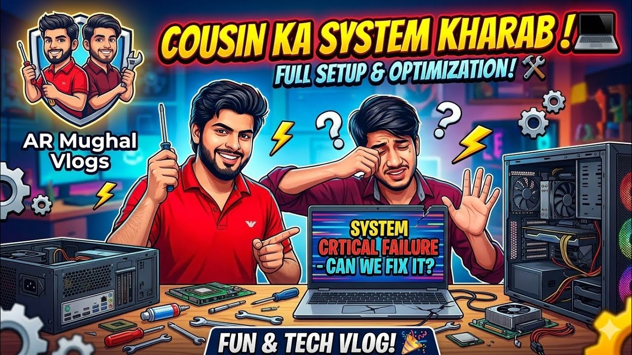 Cousin Ka System Kharab 😱 | Full PC Setup & Optimization | System Critical Error Fix 🔧💻