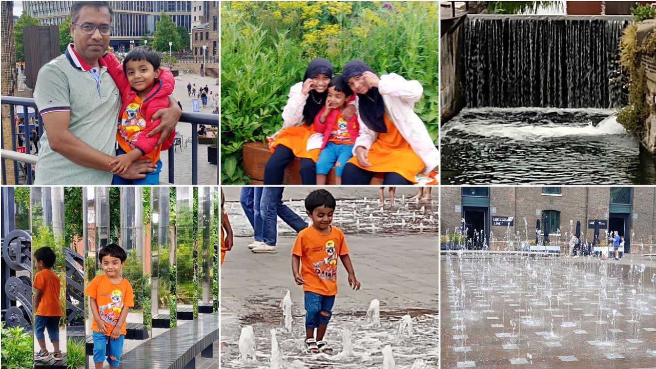 Granary Square London_ granary square water fountains _ kings cross_canopy market _summer 2025