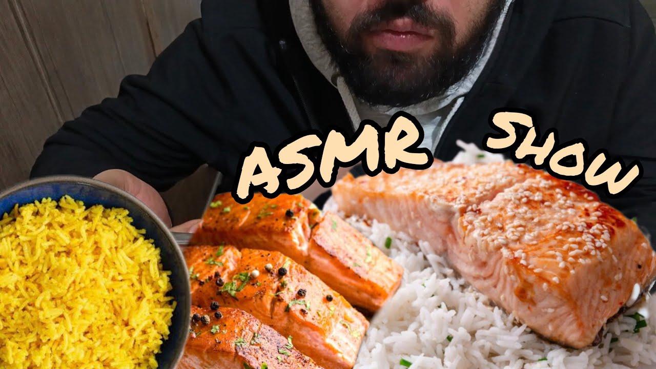 Somon & Pilav Aşkı! 😍 Butter Salmon + Fluffy Rice Mukbang #asmr #asmrtürkçe #crispy 
